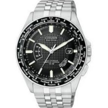 Citizen CB0020-50E Watch World Perpetual AT Mens - Black Dial