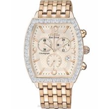 Citizen DRIVE LTR 2.0 Crystal Ladies Chrono Ivory Dial Rose FB1273-57A