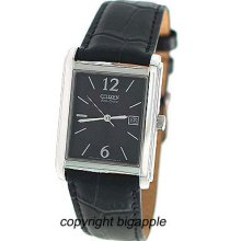 Citizen Eco-drive Leather Band Mens Watch Bw0170-08e