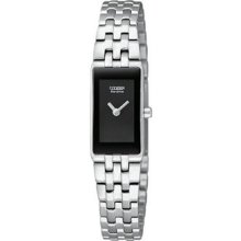 Citizen Eco Drive Silhouette Ladies' Bracelet Black Dial EG2700-58E