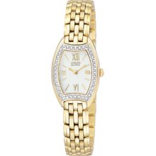 Citizen Eco Drive Silhouette Diamond Ladies' White Dial EW9732-50A