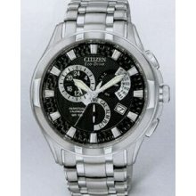 Citizen Eco Drive Silver Calibre 8700 Watch With Black Dial