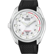 Citizen Eco-Drive Titanium Golf Mens Rubber Watch