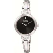 Citizen Ladies' Crystal Eco-Drive Bangle Sihouette EX1150-52E Watch