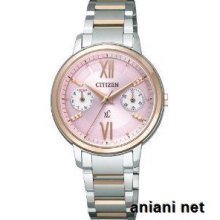 Citizen Lineup Xc Eco-drive Ladies Xcx38-9123 Silver X Pink Watch