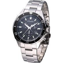 Citizen Men Oxy Eco-drive Chronograph Watch Black Vo10-6771f