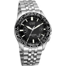 Citizen Men's Atomic Perpetual Calendar Stainless Steel World Time AT CB0020-50E