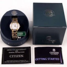 Citizen Watch Eco-drive Ciena 20 Diamonds Rose Gold Steel Em0093-59a