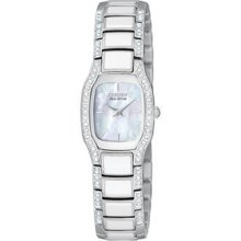 Citizen Women Eco Drive Normandie Swarovski Crystal Bracelet Watch Ew9780-81d