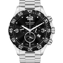 Claude Bernard Aquarider Black Dial Chronograph Dive Watch #10202-3-NIN