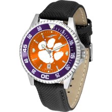 Clemson Tigers Competitor AnoChrome Poly/Leather Band Watch