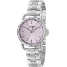 Coach Women's Hamptons Pink Dial Stainless Steel Watch