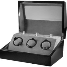 Collectors Multi-Function Black 3 Slot Watch Winder ...