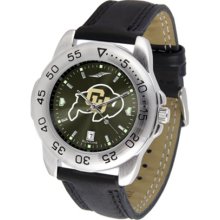 Colorado Buffaloes Sport AnoChrome Men's Watch with Leather Band