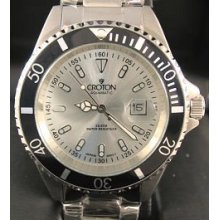 Croton Mens Stainless Diver 660 Ft Msrp $250.00