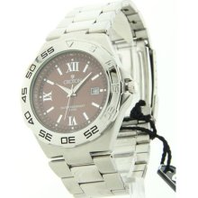 Croton Mens Stainless Steel Date Casual Watch CA301217SSBR ...