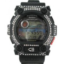 Custom Black Bling Bling New Digital Sports Watch