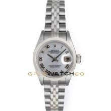 Datejust 69160 Steel Jubilee Band Smooth Bezel MOP Roman Dial