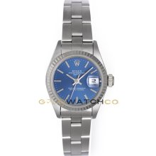 Datejust 69174 Steel Oyster Band Fluted Bezel Blue Dial