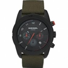 Diesel Advanced Chronograph Green Fabric Mens Watch