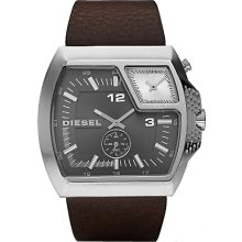 Diesel DZ1417 Silver Dial Brown Leather Men's Watch