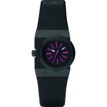 Diesel DZ5251 Black Dial Black Leather Strap Women's Watch ...