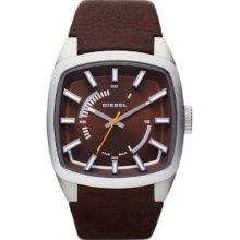 Diesel Not So Basic Basic Brown Leather Unisex Watch DZ1528