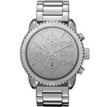 Diesel Silver Silver Tone Stainless Steel Chronograph Glitz Watch