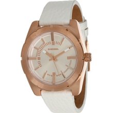 Diesel Women's DZ5342 White Leather Analog Quartz Watch with Whit ...