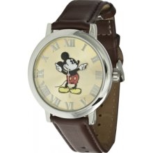 Disney By Ingersoll 26095 Ladies Mickey Brown Watch