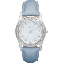 Dkny Glitz Ny8484 | Powder Blue Leather | Mother Of Pearl Dial | 32mm |