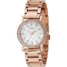 DKNY Mother of Pearl Gold-tone Stainless Steel Ladies Watch NY8121