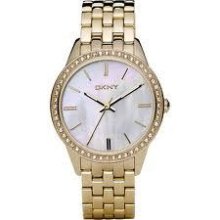 Dkny Ny4999 Women's Gold Tone Stainless Steel Mother Of Pearl Dial Watch