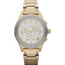 Dkny Ny8521 Unisex Gold Plated Stainless Steel Mineral Watch