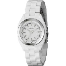 DKNY White Plastic Ladies Watch NY4925