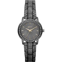 DKNY Women's Two-tone Stainless Steel Black Dial Quartz Watch (NY8684)