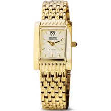 Emory Women's Swiss Watch - Gold Quad Watch w/ Bracelet by M.La