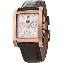 ESQ by Movado 07301294 Prescott Cream Dial Leather Men's Chronograph