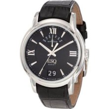 Esq By Movado Retrograde Dial Leather Band Men's Watch 07301402