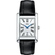 ESQ Movado Black Filmore Black Leather Strap