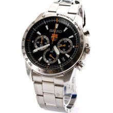 FC Barcelona Stainless Steel Case and Bracelet Chronograph Black Dial Date Displ