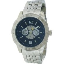 FMD Blue Dial Stainless Steel Mens Watch