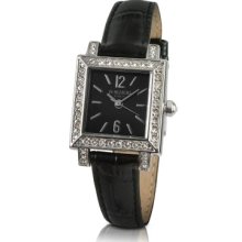 Forzieri Designer Women's Watches, Les Halles - Black Square Dress Watch