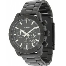 Fossil Ch2816 Keaton Black Ip Stainless Steel Chronograph Menâ€™s Watch 100m.