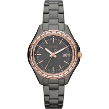 Fossil Dylan Mini Grey Dial Smoke-pate Ladies Watch AM4397