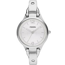 Fossil Georgia Ultra-Slim White-Dial Watch