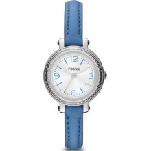 Fossil Heather Three Hand Leather Watch - Blue - ES3304