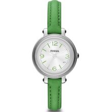 Fossil Heather Three Hand Leather Watch - Green - ES3303