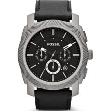 Fossil Machine Titanium and Leather Watch - TI1003