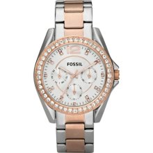 Fossil Riley Stainless Steel Watch Two-Tone - ES2787